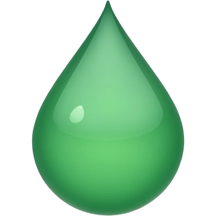 Gota de color verde sólido emoji