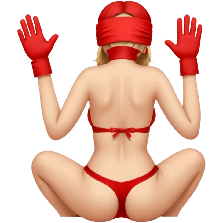 Bondage sexy lady blindfolded spank ass emoji