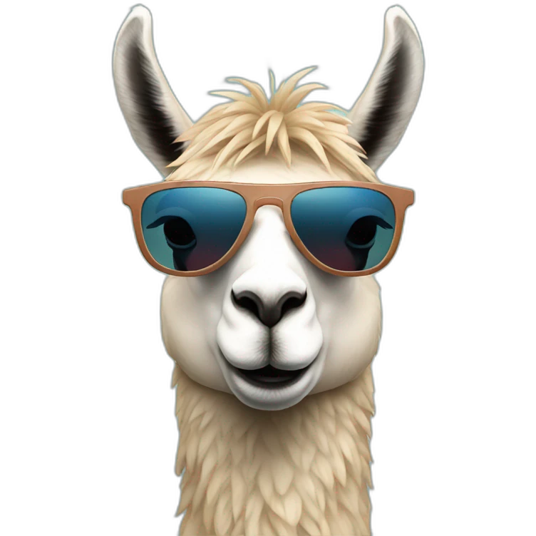 llama wearing sunglasses emoji
