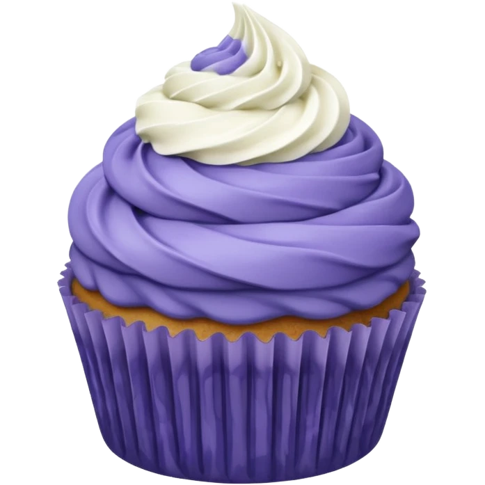 Blueberry cupcake with lavander topping emoji