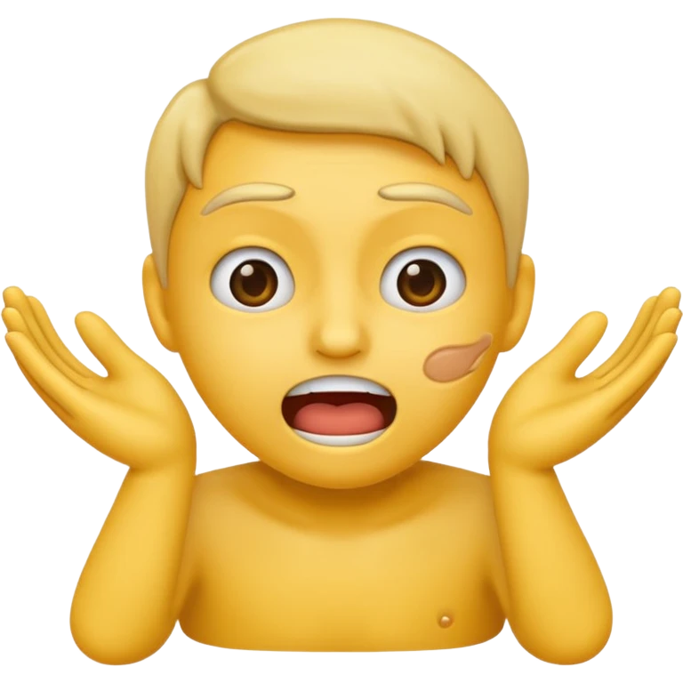 Create an emoji choking itself with hands emoji