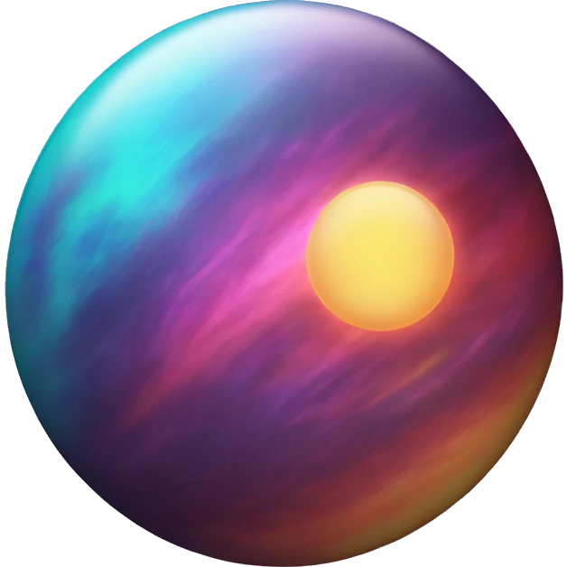 Colorful aura planet  emoji