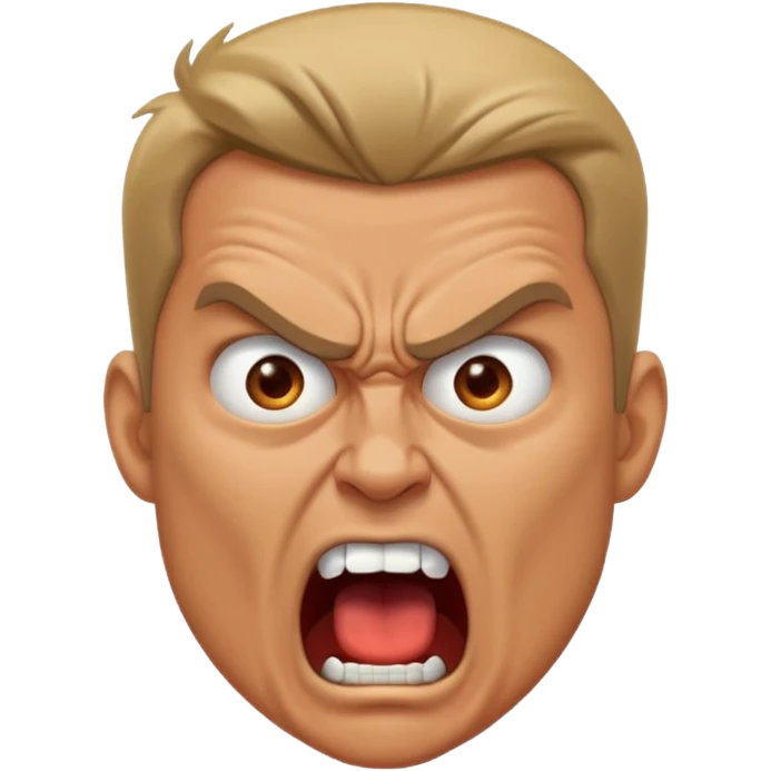 rude man screaming emoji