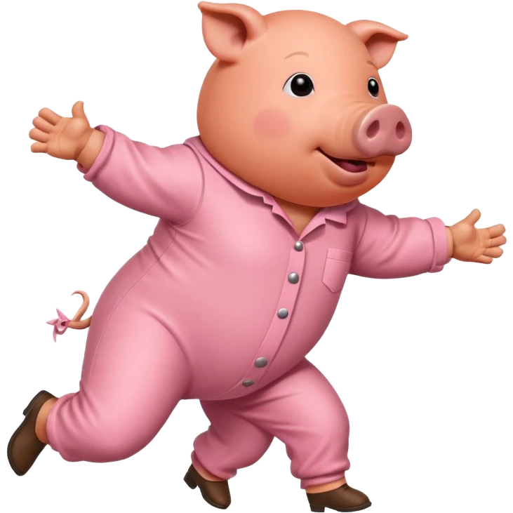 A pig bent over in a orange prison jumpsuit getting humped by a larger hog emoji