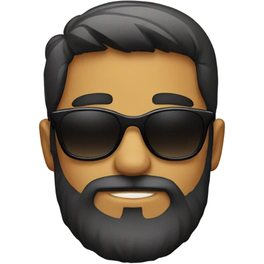 bearded boy with sunglasses emoji