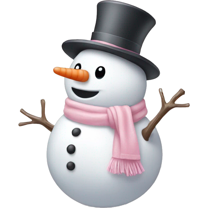 cute light pink snowman emoji