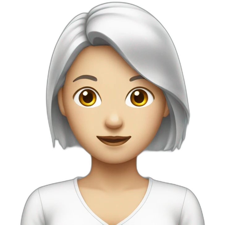 Woman with help clothes (white blouse) emoji
