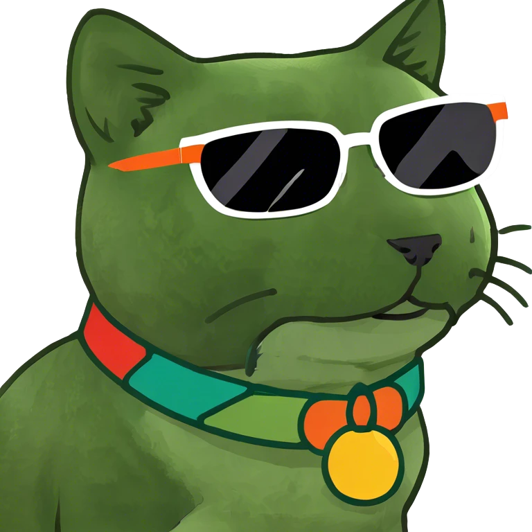 Cat with sunglasses emoji