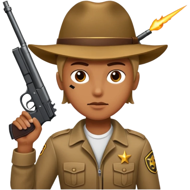 Gun pointed at head suicide kill emoji