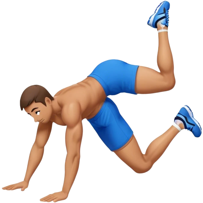 glute-bridges-exercise guy with blue shorts  emoji