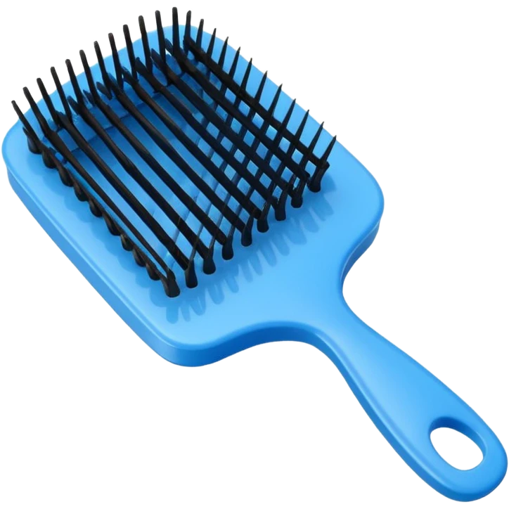 blue Rectangle hairbrush with bristles emoji