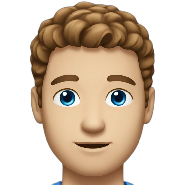 man-with-brown-hair-and-blue-eyes-white emoji
