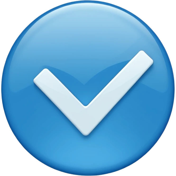 Blue verified check mark emoji