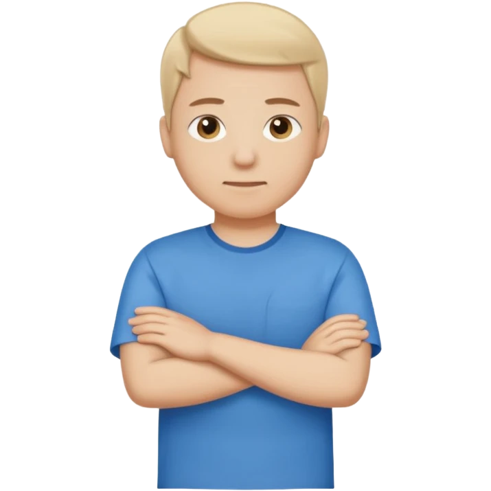 stand and wait with folded hands emoji