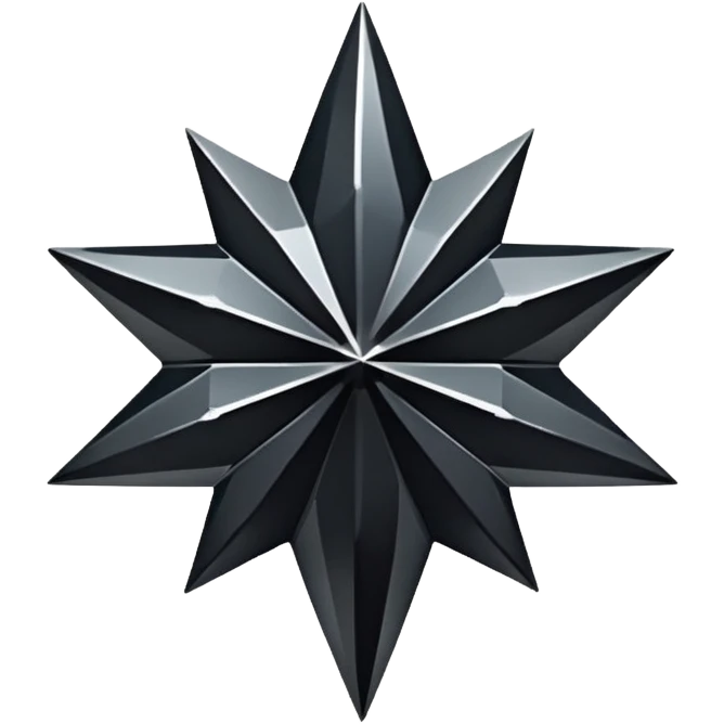 black diamond 8pointed star  emoji
