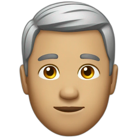 Man with short modern hair side look emoji