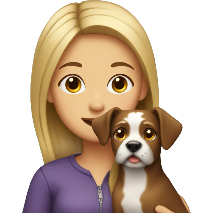 Girl with a dog emoji