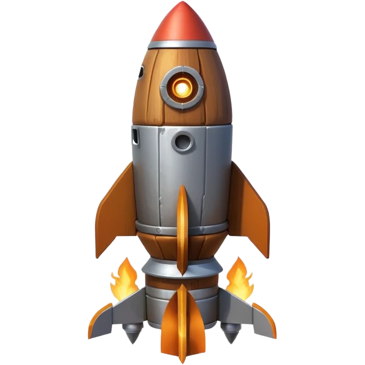 A Rocket Made Of Wood And Scrap Metal In A Clash Of Clans Aesthetic emoji