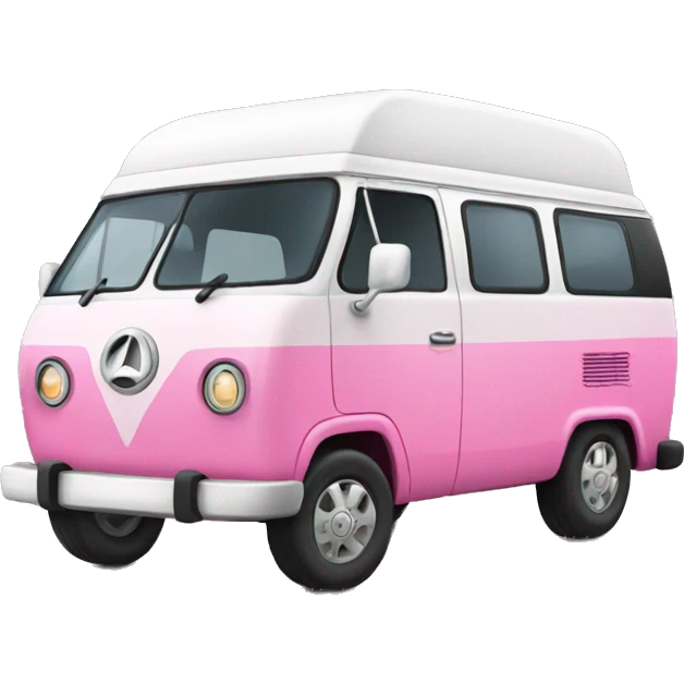 Pink camper van emoji
