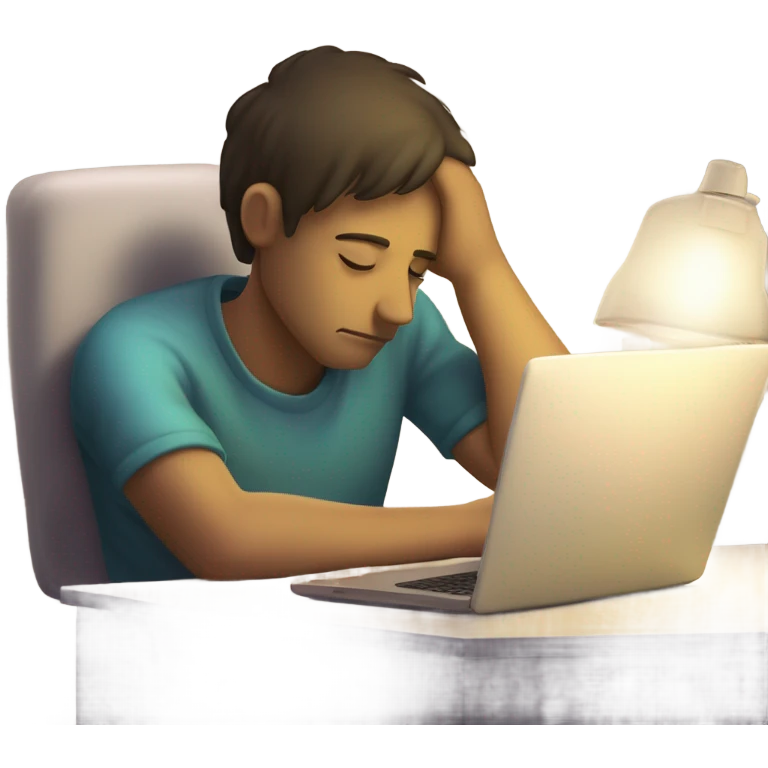 Sleeping on computer emoji