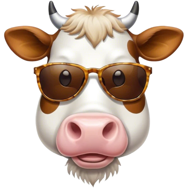 Cow with sunglasses  emoji