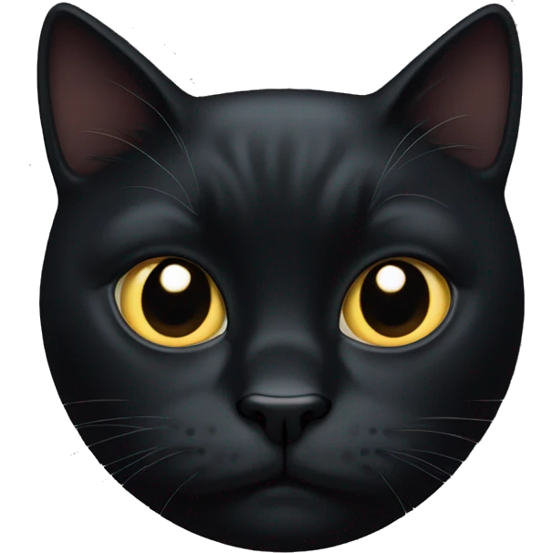 Unimpressed black cat emoji