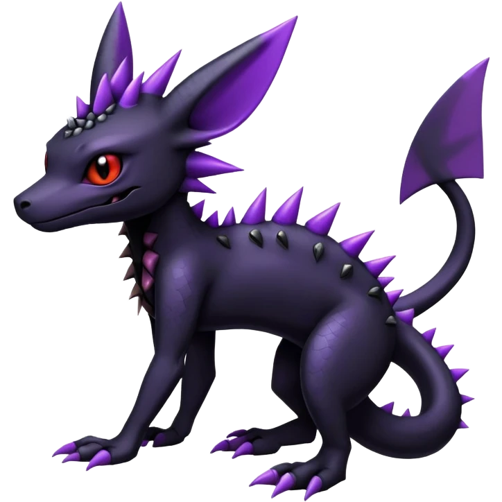 Dark Edgy Salandit-Umbreon-Fakémon-hybrid-creature (full body)  emoji