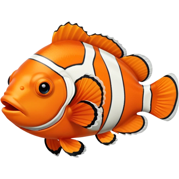 Clownfish with orange and white stripes emoji