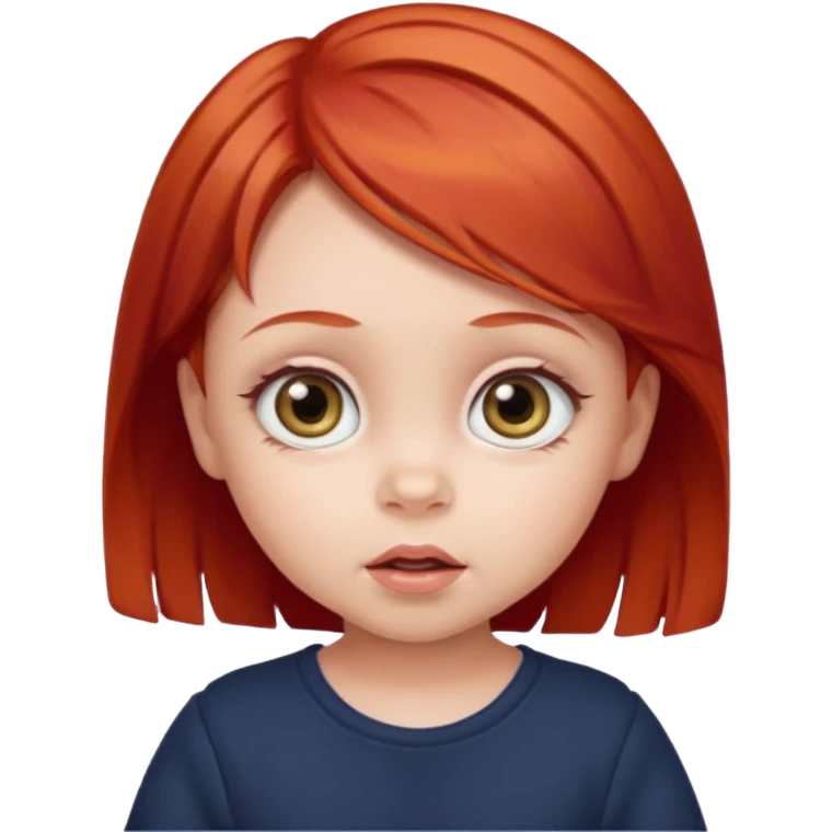 red hair baby girl big yes emoji