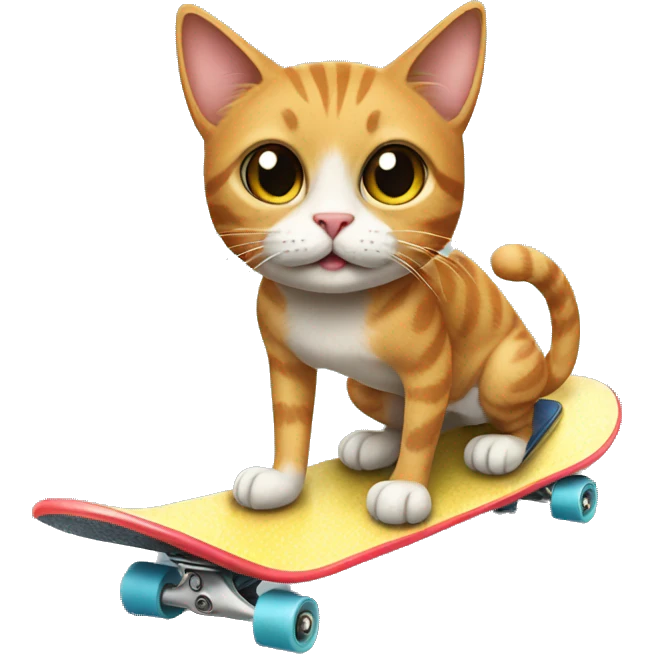 Cat on a skateboard  emoji