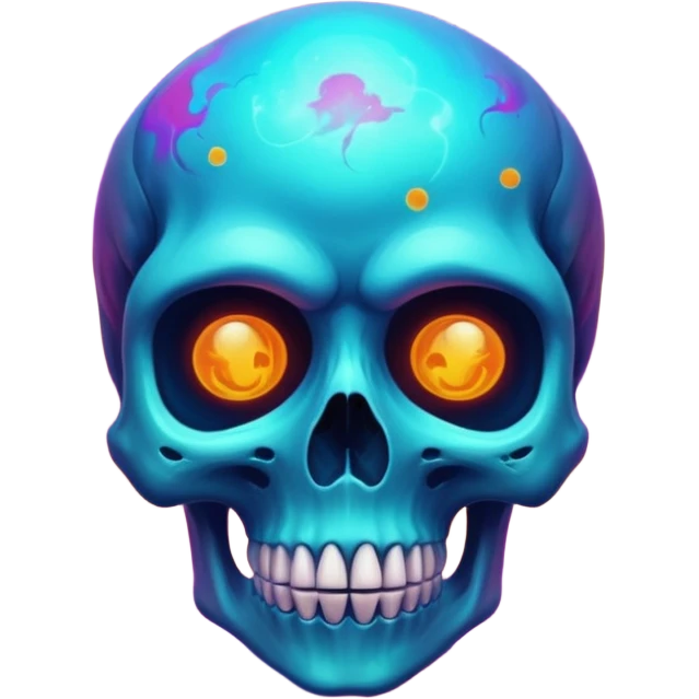 Nebula space skull emoji