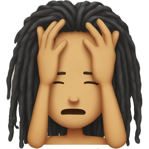 Dreadhead face palm emoji