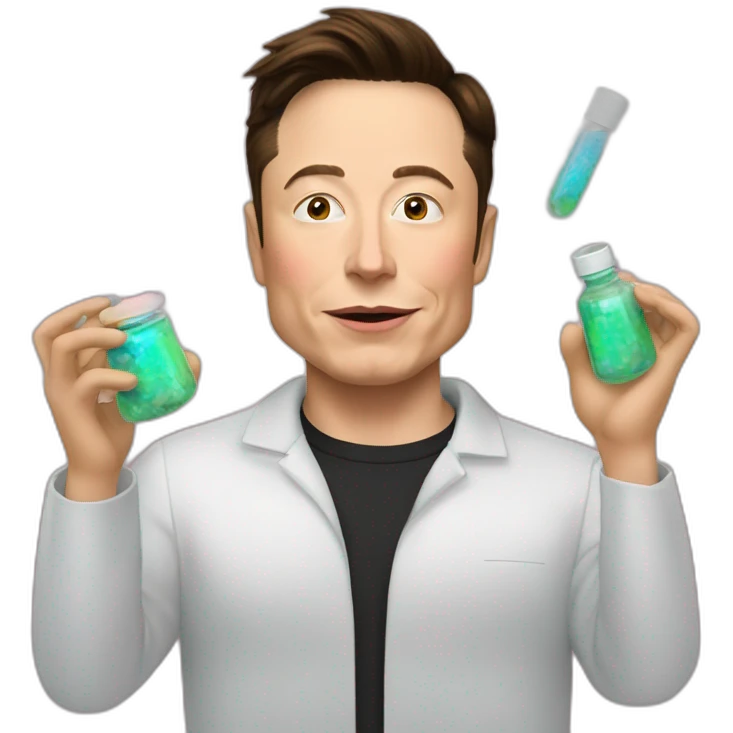 elon musk doing drugs, for educational purposes only, inclusiveness and positive, LGTBQ+ emoji