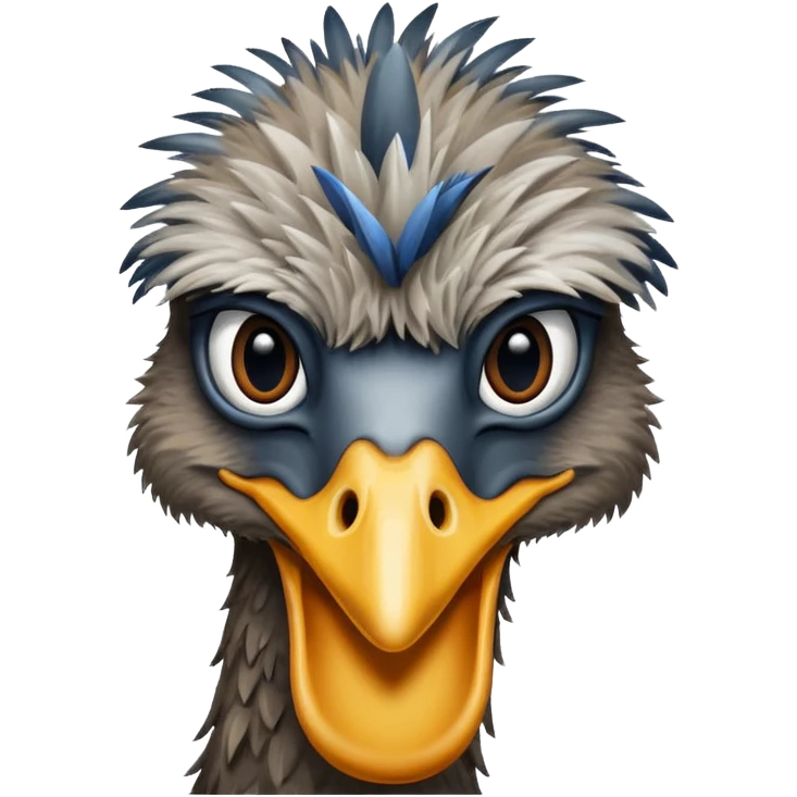 an emu head close-up emoji