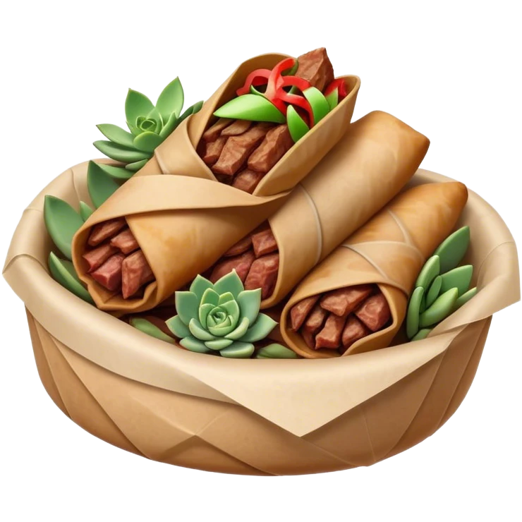 Gyros Cinematic Realistic Gyros Dish Emoji, depicted as succulent, spiced meat wrapped in paper for easy handling, rendered with lifelike textures and dynamic, warm lighting. emoji
