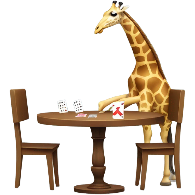 Giraffe playing cards emoji