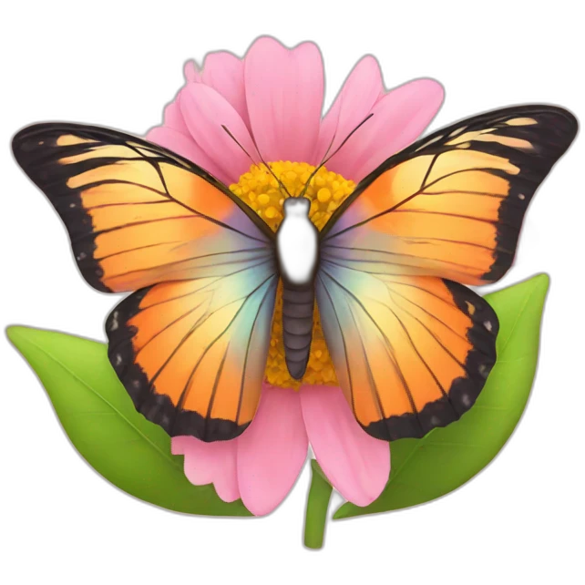 Butterfly with flower  emoji