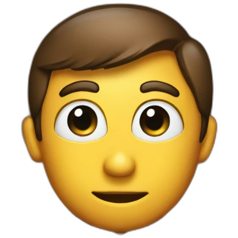 business man looking out of box emoji