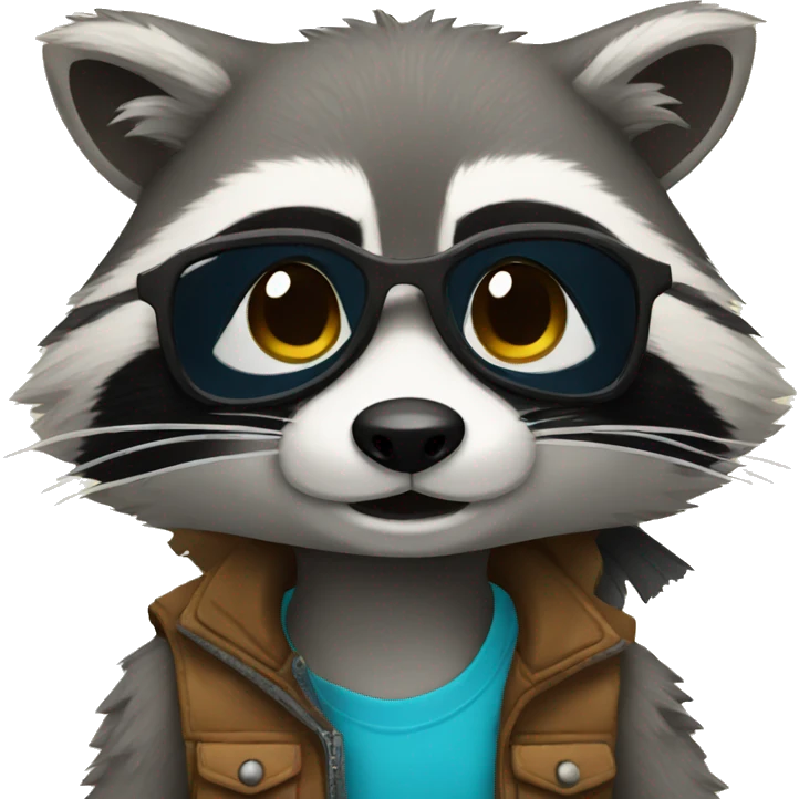 Cool Raccoon emoji