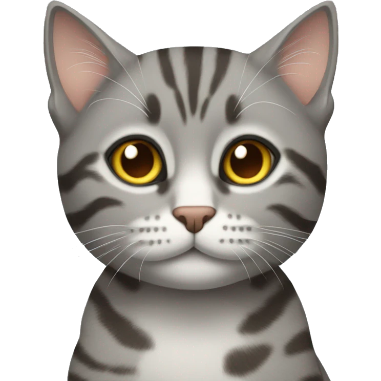 tabby gray cat emoji
