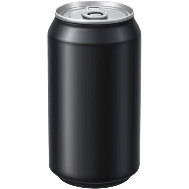Black drink cans without lips one emoji