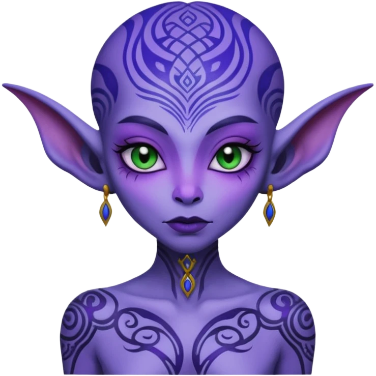 lady alien with tattoo emoji