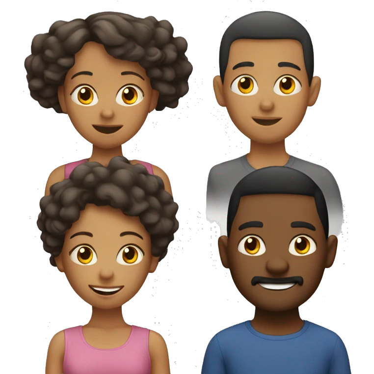 Familia de 3 emoji