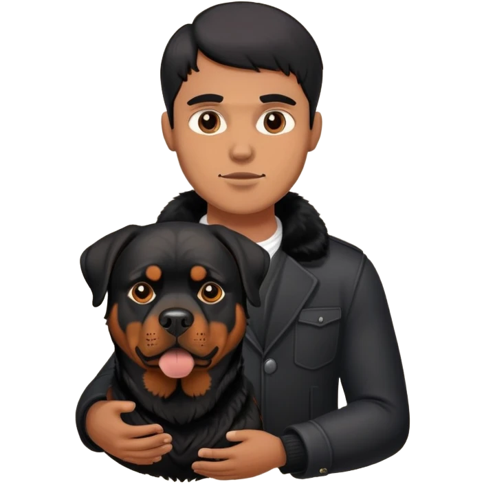 Man’s body Rottweiler head emoji