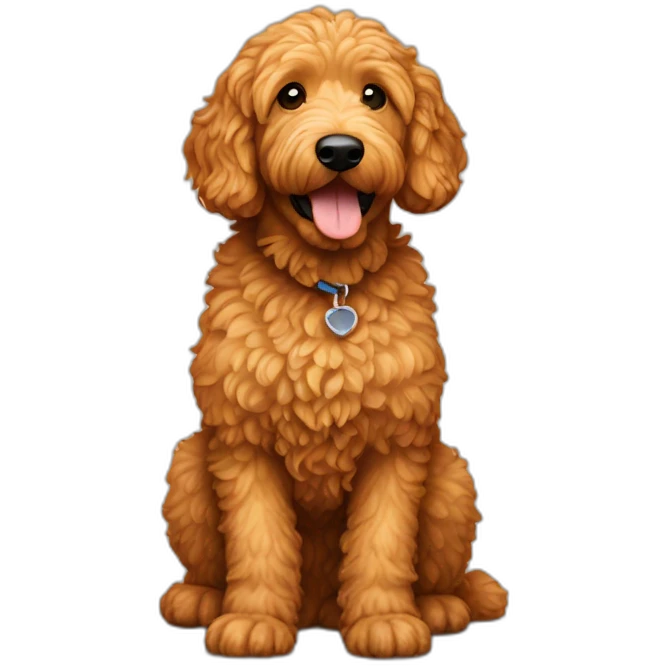 ginger golden doodle dog emoji