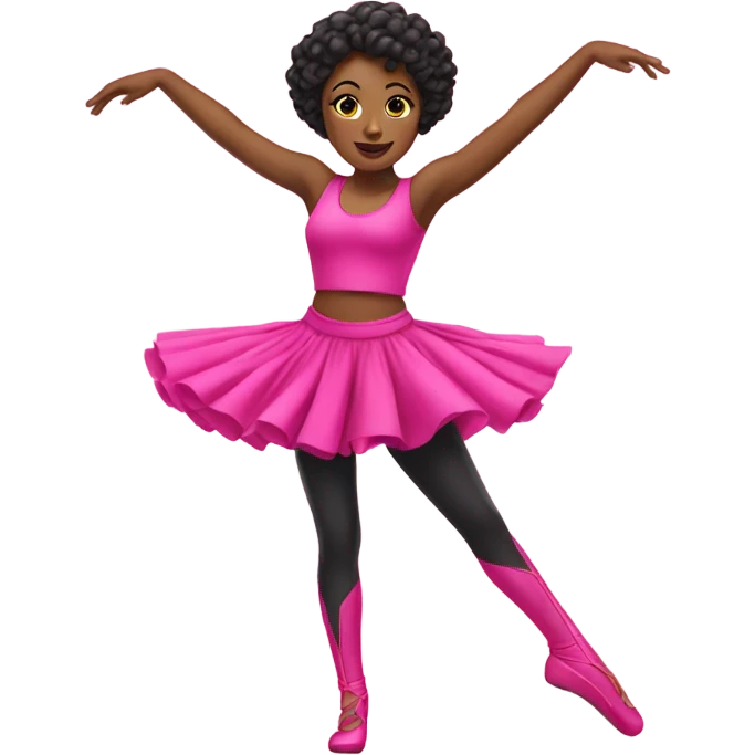 dancer with pink outfit emoji