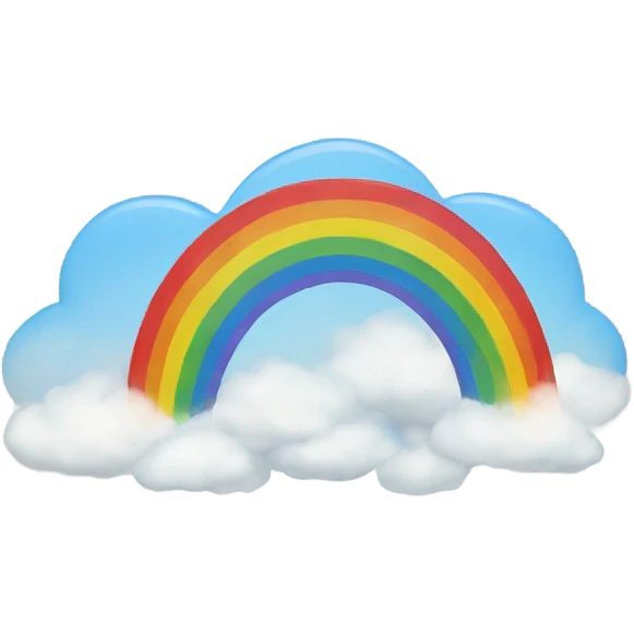 Rainbow with clouds emoji