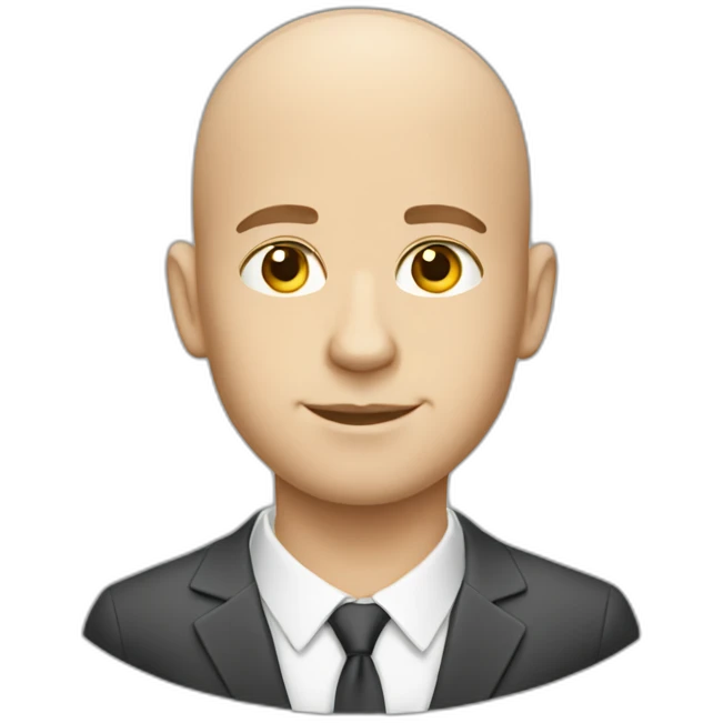 bald young finance white guy emoji
