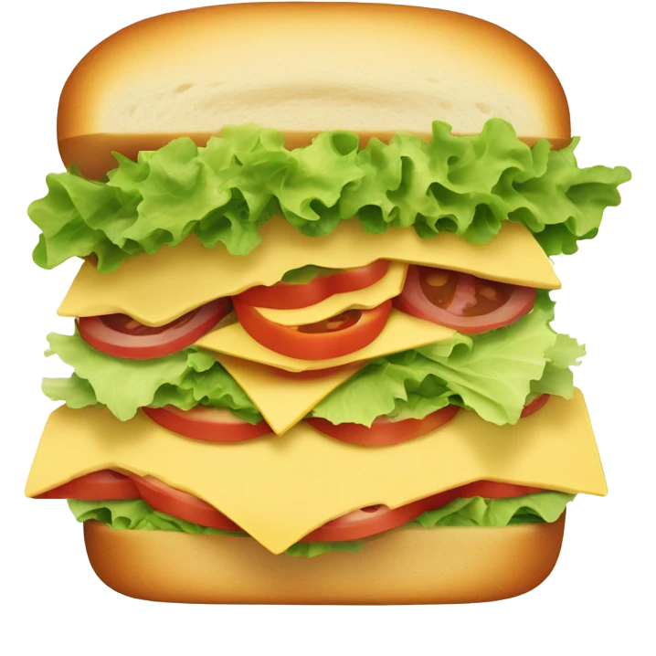 A happy sandwich emoji