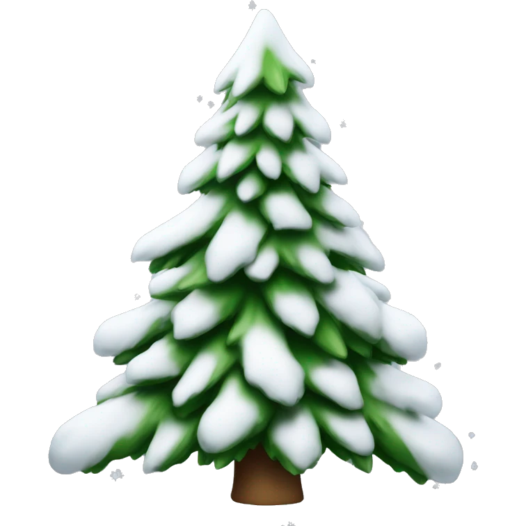 sapin de Noël avec neige  emoji